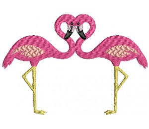 Stickdatei - Flamingo Paar